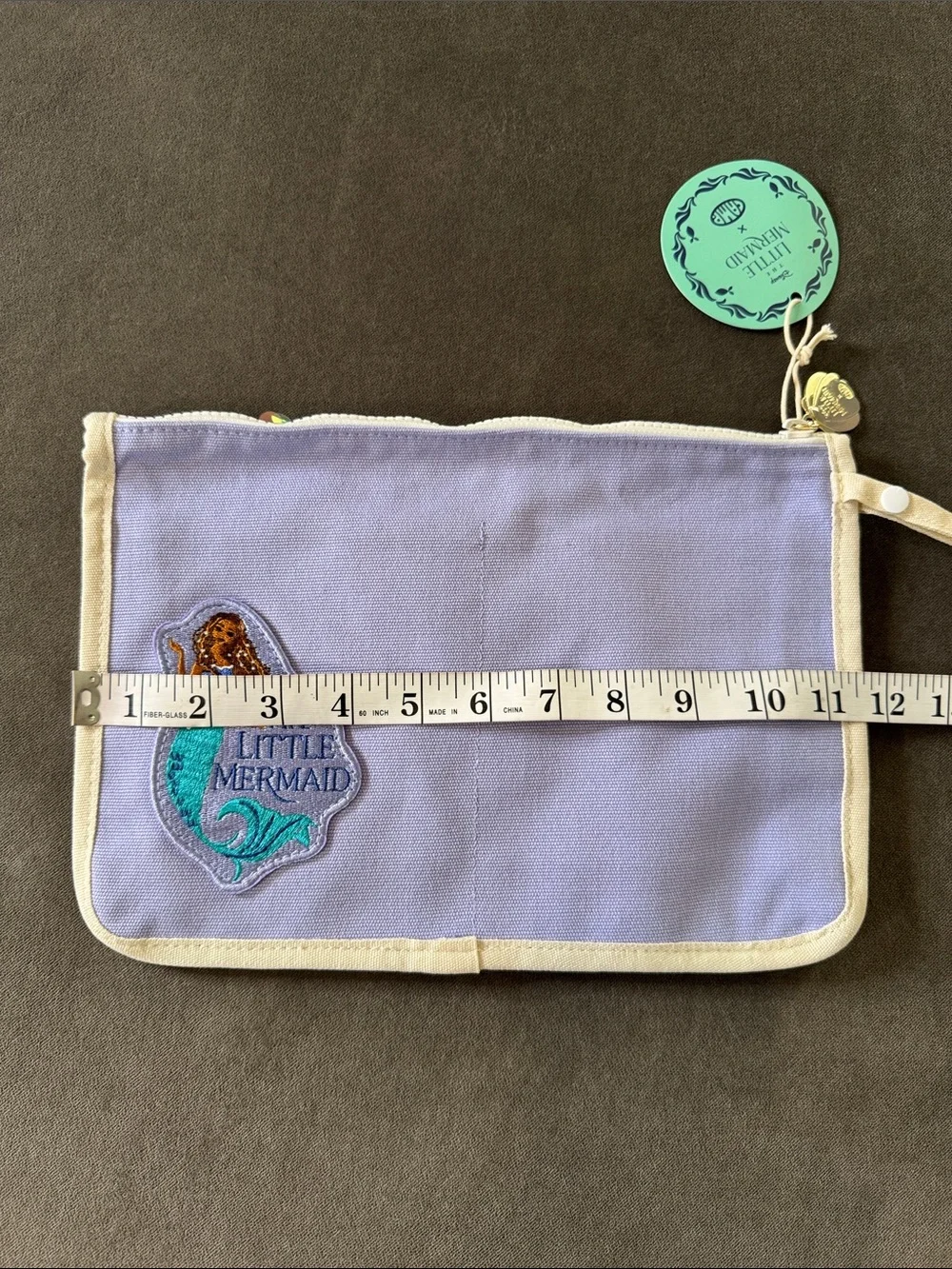 Disney The Little Mermaid x CAMP Sequined Kids Zipper Clutch Pouch Bag RARE NWT